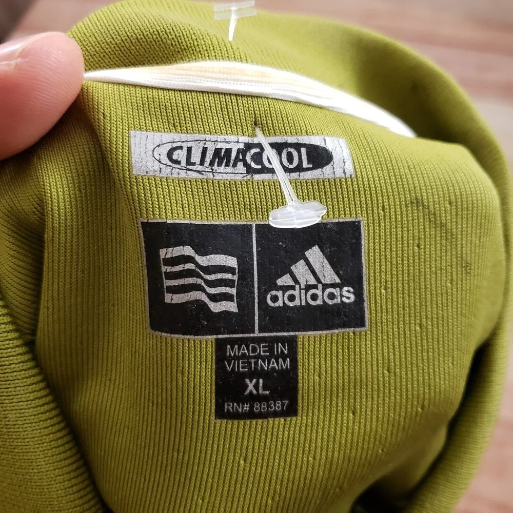VINTAGE Adidas Polo Shirt Men Extra Large Green Outdoor Golf Golfing Breathable*